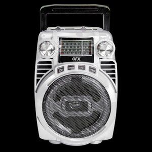 New QFX BT-44 Portable Rechargeable Loud Speaker +Bluetooth +4-Band FM Radio
